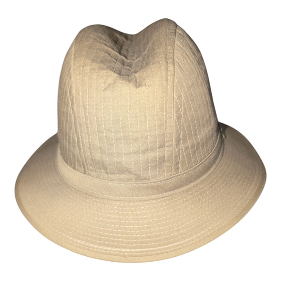 Vintage Beige‎ USA Made London Fog Hat Size M 7-7.5 - Picture 2 of 4